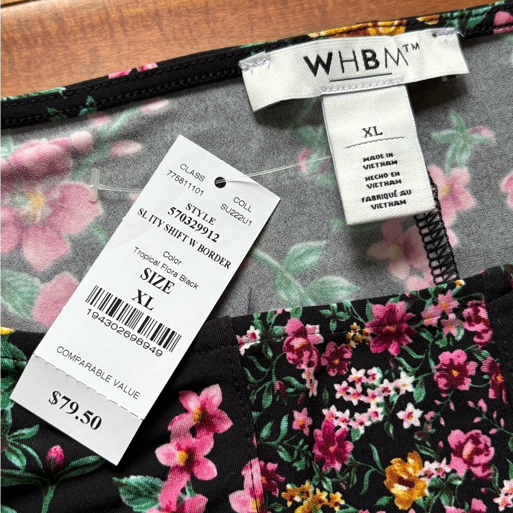 WHBM Black Floral Tank Dress - Picture 2 of 4